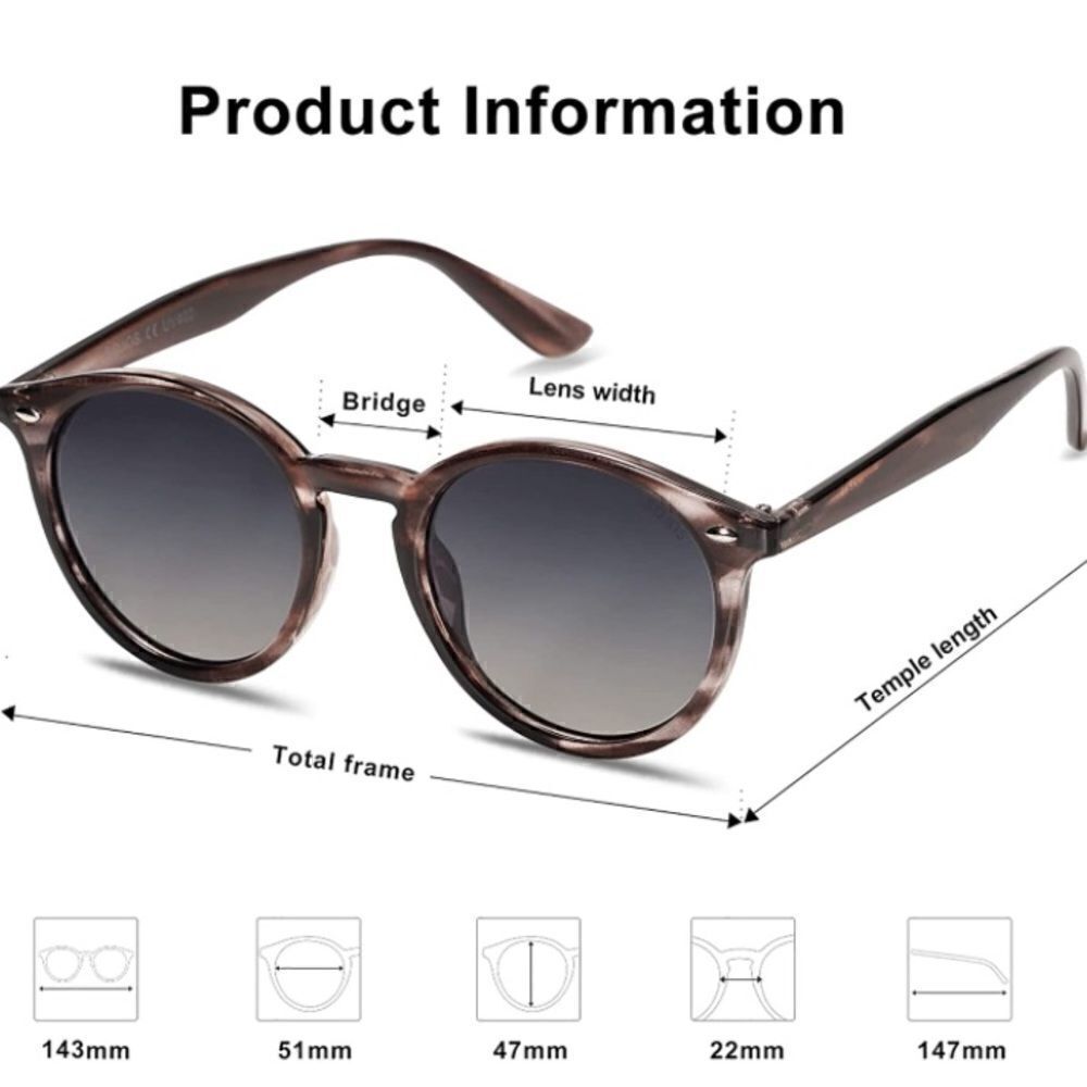 Round Retro Sunglasses    - Picture 3 of 3